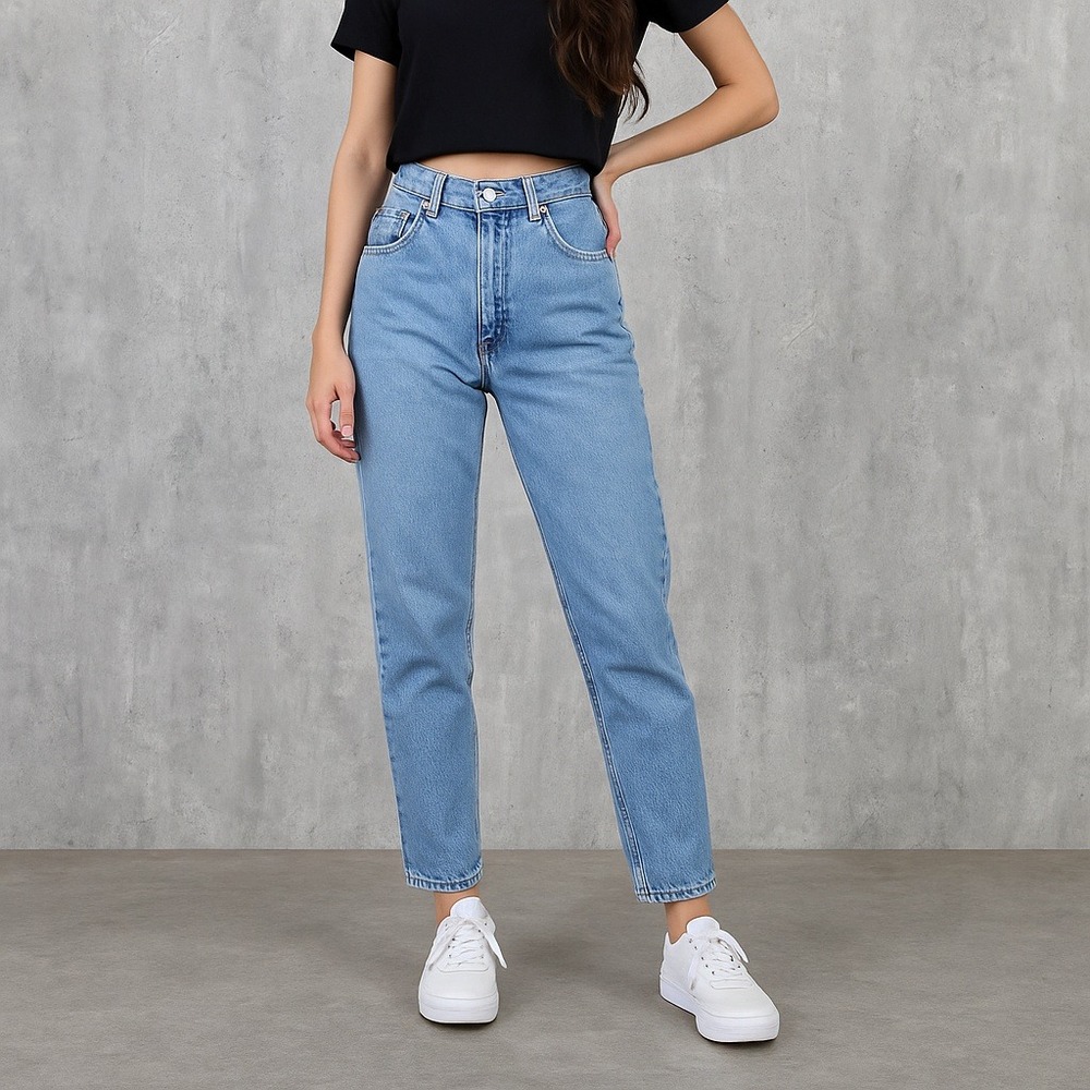Vintage 80s 90s Guess Jeans Womens High Rise Tapered Leg Medium Wash Denim 27x29